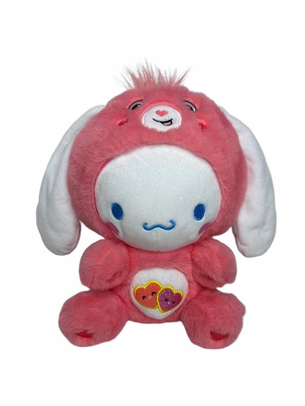 Hello Kitty x Care Bears Cinnamoroll as Love-A-Lot Bear 9 inch Plush 2024 Sanrio - Picture 2 of 9